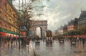 Antoine Blanchard Larc de triomph Parisian Oil Paintings
